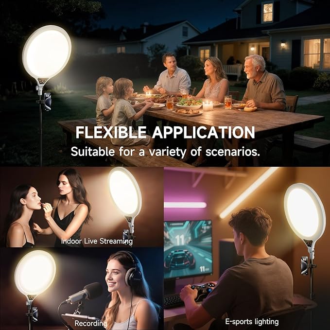 Ring Light Tripod for iPhone, Professional LED Ringlight for Video Recording - Image 7