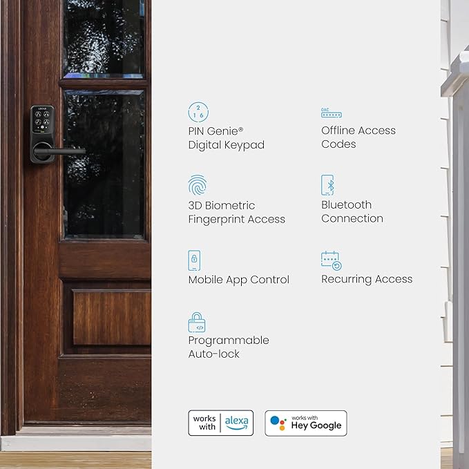 Lockly Secure Pro Smart Lock Wi-Fi, Keyless Entry Digital Keypad Door Lock - Image 9