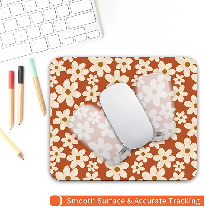 Armanza Square Mouse Pad Cute Flowers, Personalized Premium-Textured Custom - Image 4