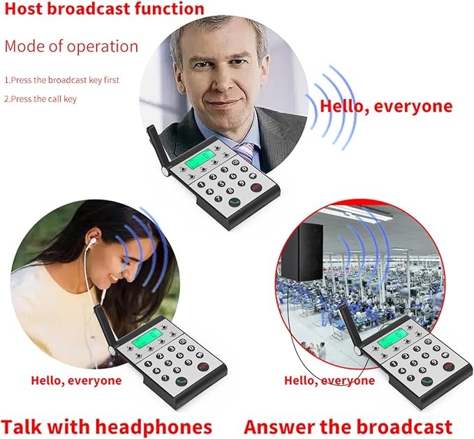 Eujgoov 1000m Distance Wireless Intercom Phone Hands Intercom System - Image 4