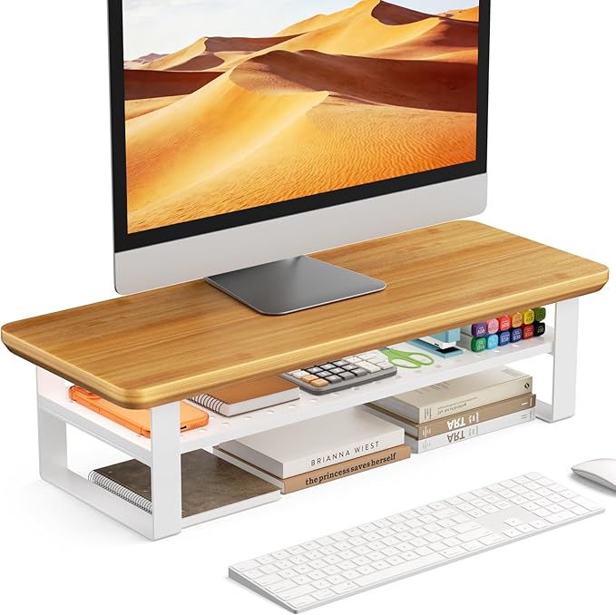 NestNeat Monitor Stand Riser, 24 Inch Computer Monitor Stand by NestNeatHome