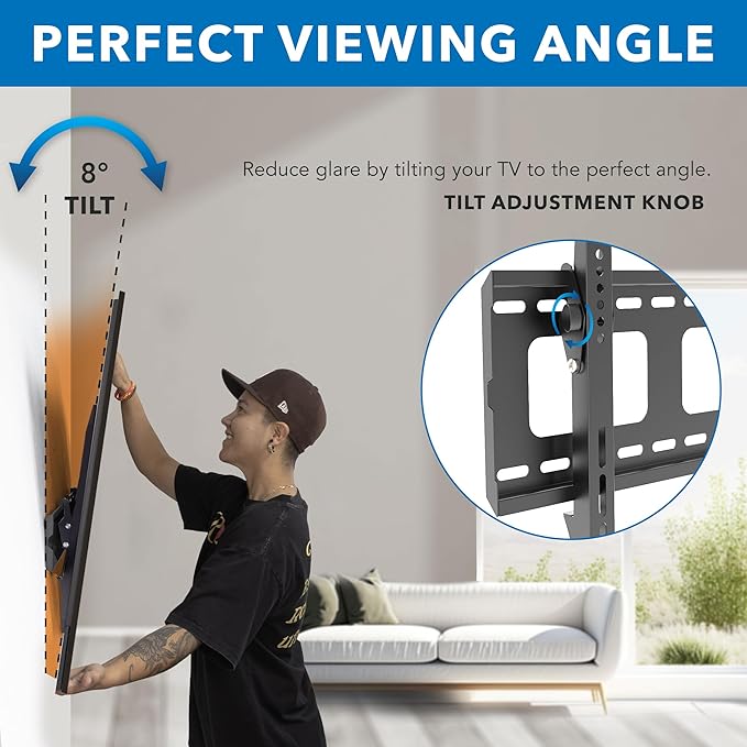 Mount-It! Low-Profile Tilt TV Wall Mount | Ultra-Slim Bracket - Image 5