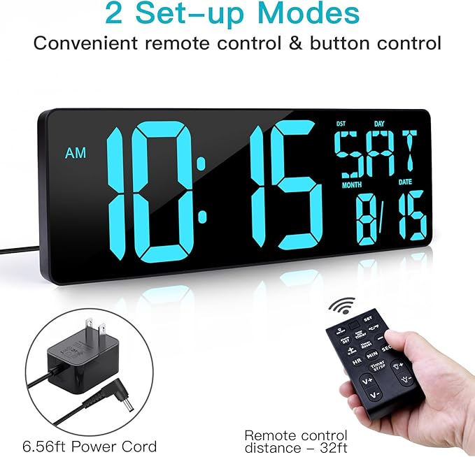 XREXS Large Digital Wall Clock - Image 4