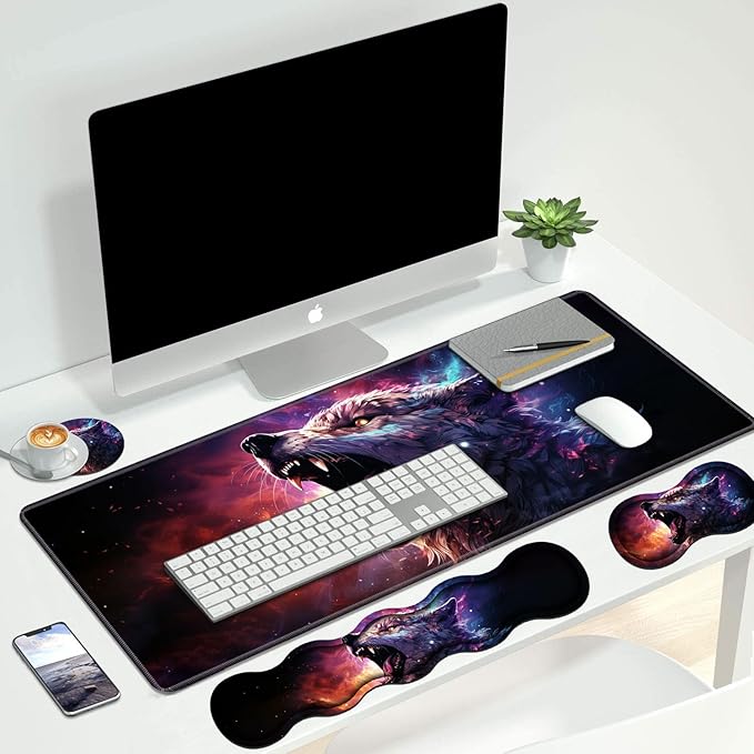 4 in 1 Ergonomic Keyboard Wrist Rest & Mouse Pad Wrist Rest Set, Large XXL - Image 7