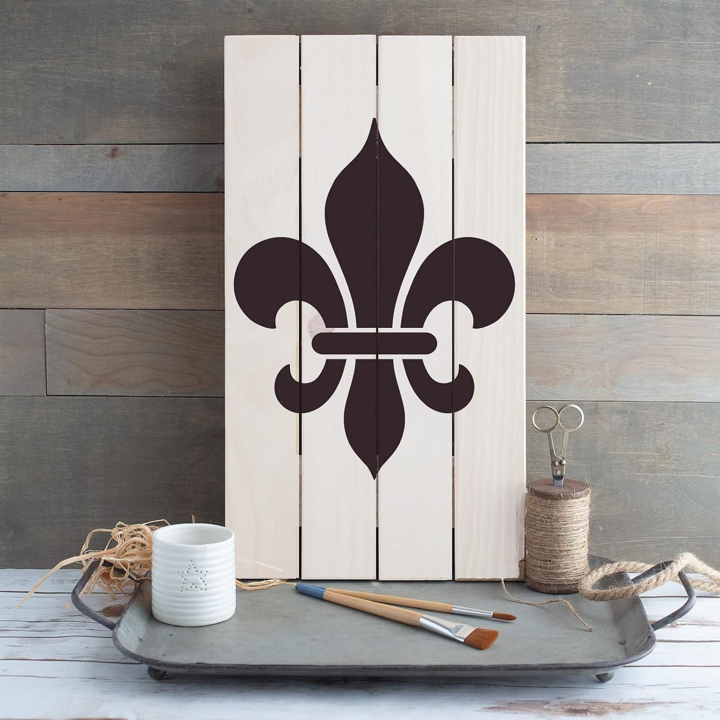 Fleur De Lis Stencil - New Orleans Design, Louisiana Stencil