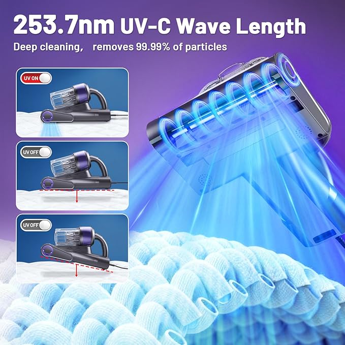 LED Display Mattress Vacuum Cleaner, 18Kpa Bed Vacuum Cleaner - Image 4