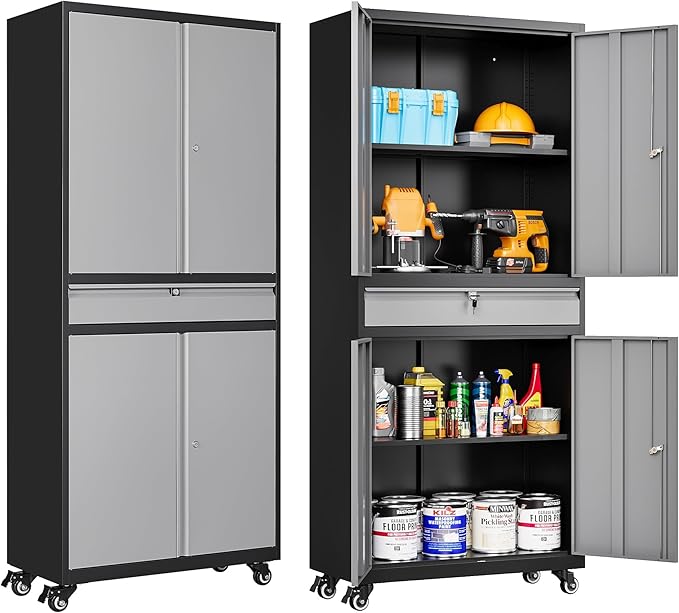 Metal Garage Storage Cabinet by SISESOL