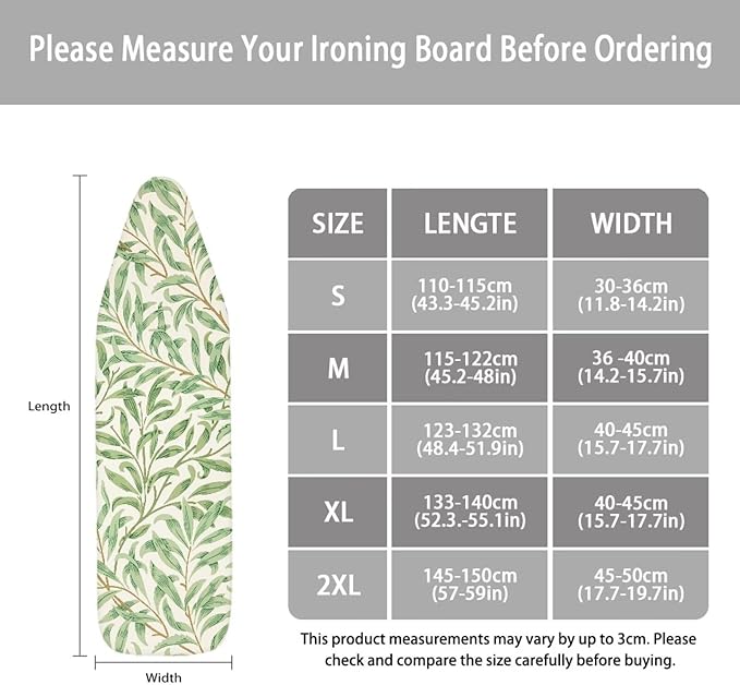 ZCFYGDX Ironing Board Cover Decor 15x48 Inch, Iron Board Cover - Image 6