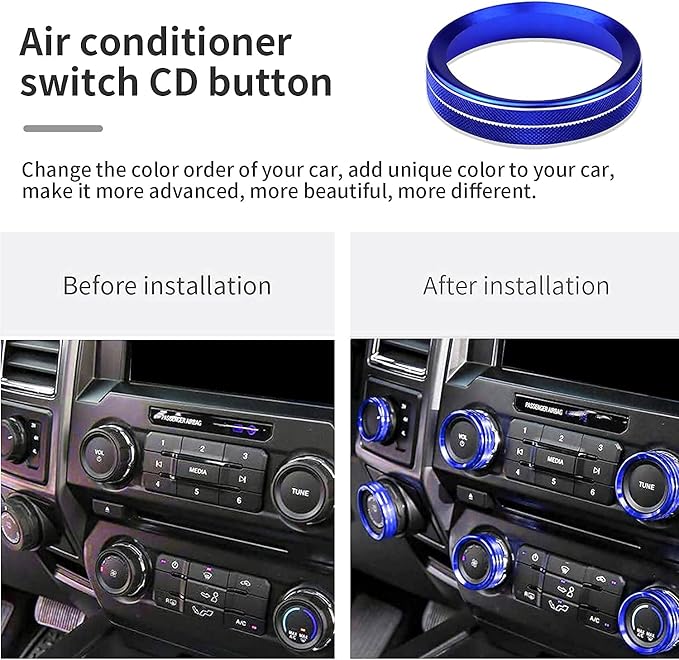 Knob Cover for F150 AC Climate Control Switch/Trailer/4WD/VOL/Tune Button - Image 4