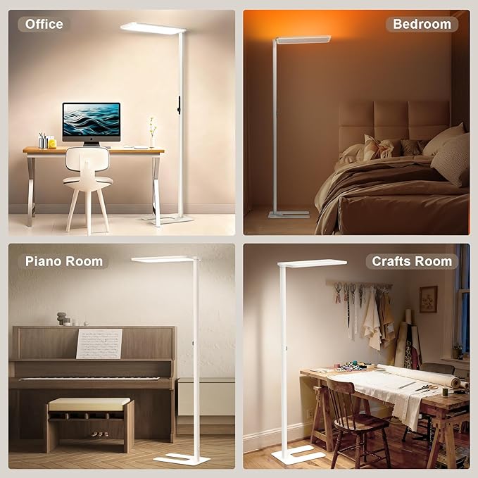 JINIU 79” Eye-Care LED Floor Lamp, Bridgelux Thrive™ Full-Spectrum Standing Lamp - Image 7