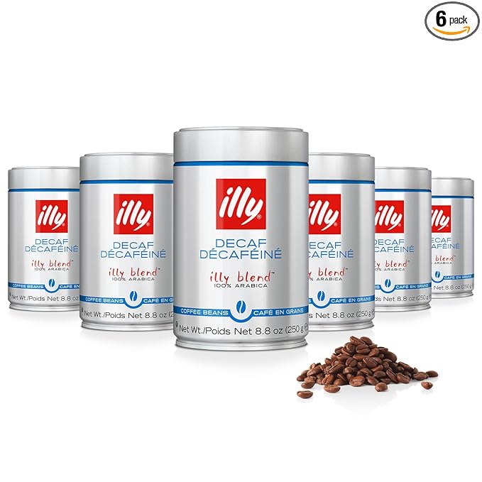 illy Decaf Whole Bean Coffee, Classico Decaffeinated Medium Roast, 100% Arabica by illy