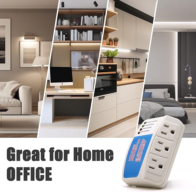 BSEED Surge Protector Home Appliance, 3 Outlet Power Surge Protector, Voltage - Image 6
