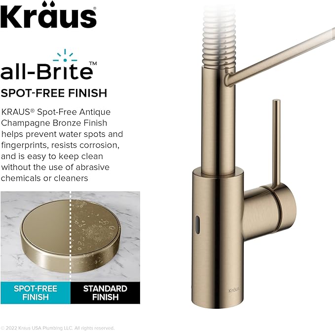 KRAUS Oletto Touchless Sensor Commercial Pull-Down Single Handle Kitchen Faucet - Image 8