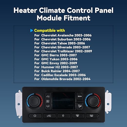 599-211XD A/C Heater Climate Control Module Panel Switch - Image 2