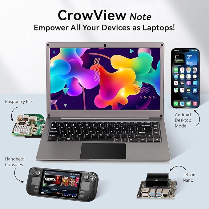 Portable Monitor with Keyboard, 14inch 1080P FHD Lapdock Compatible with - Image 2