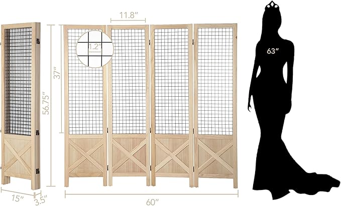 Wnutrees 4 Panel Gridwall Display, Portable Freestanding Display Board - Image 3