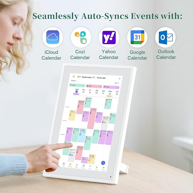 Smart Digital Calendar, 10.1" HD Smart Touch Screen Home Interactive Electron - Image 4