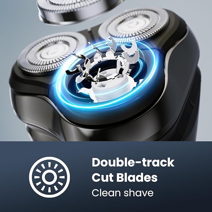 Electric Razor for Men Cordless: Wet/Dry Rotary Shaver Waterproof - Image 3