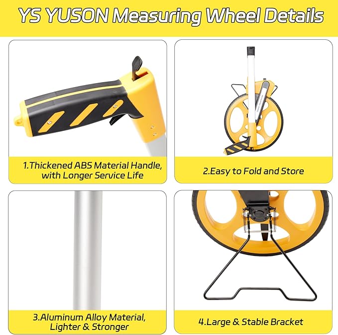 Measuring Wheel With Handle Reset & Brake, Rolling Measuring Wheel in Feet - Image 5