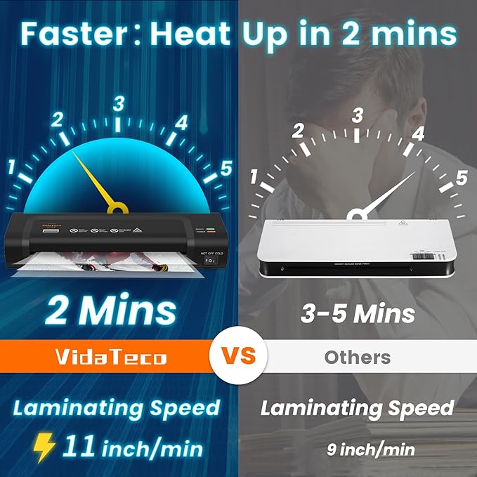 VidaTeco Laminator Machine 9-inch Thermal Cold Laminator - Image 3