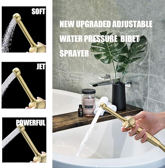 Handheld Bidet Toilet Sprayer, Brass Hand Held Bidet Attachment Cloth Diaper - Image 7