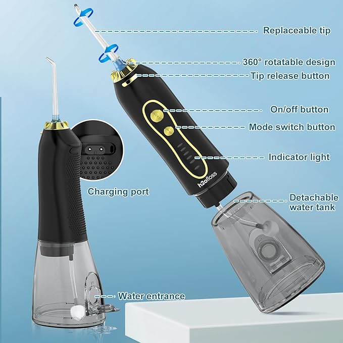 H2ofloss Water Dental Flosser Teeth Pick -Portable Oral Irrigator - Image 5