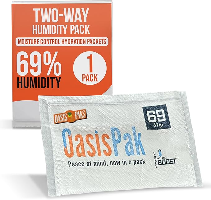OasisPak 69% RH Two-Way Humidity Control Packs by CigarOasis