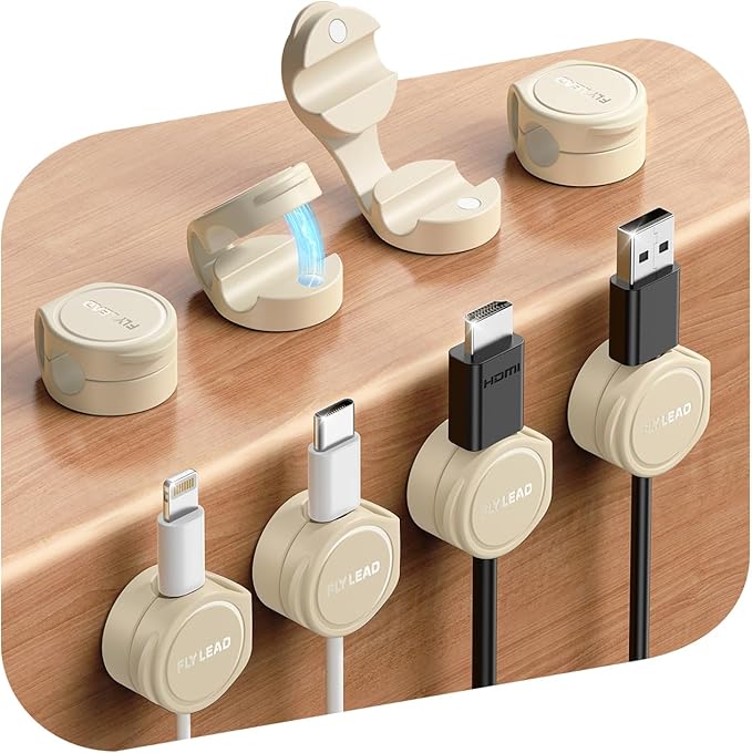 8-Pack Cord Organizer Magnetic Silicone Cable ClipsDesk Cable Management by Sincerityisworththewait