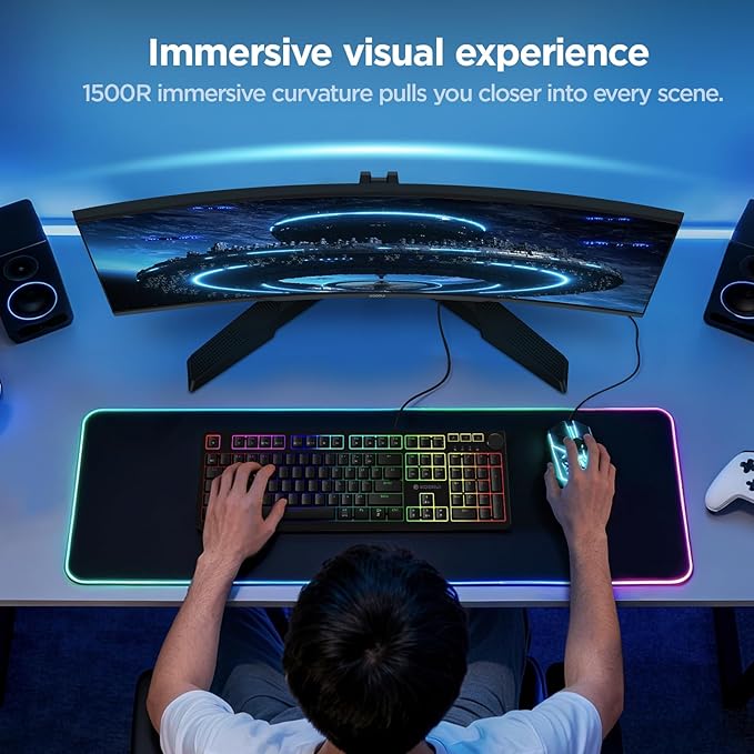 KOORUI 27 Inch Curved Gaming Monitor QHD 180Hz, 1ms 1500R Display, Adaptive Sync - Image 5