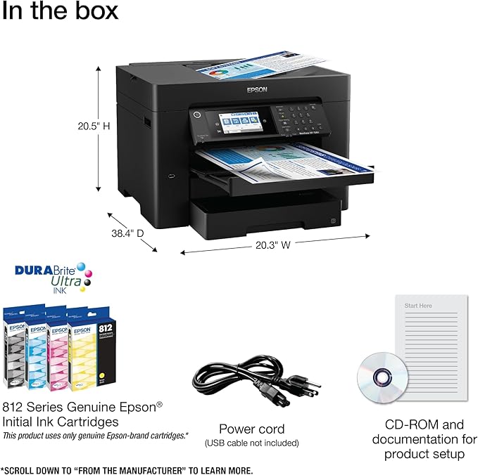 Epson Workforce Pro WF-7840 Wireless All-in-One Wide-Format Printer - Image 5