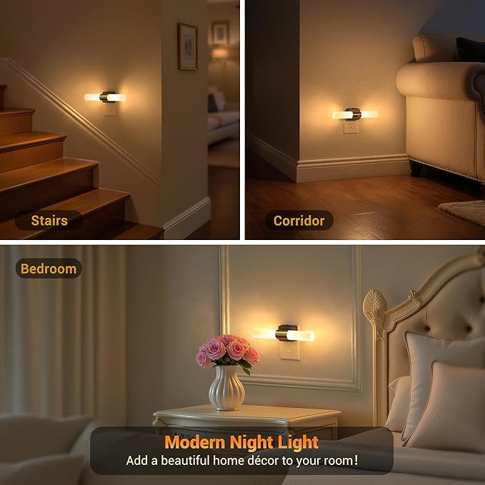 JandCase LED Night Light, 2 Pack Night Lights Plug into Wall, 3000K Soft White - Image 7