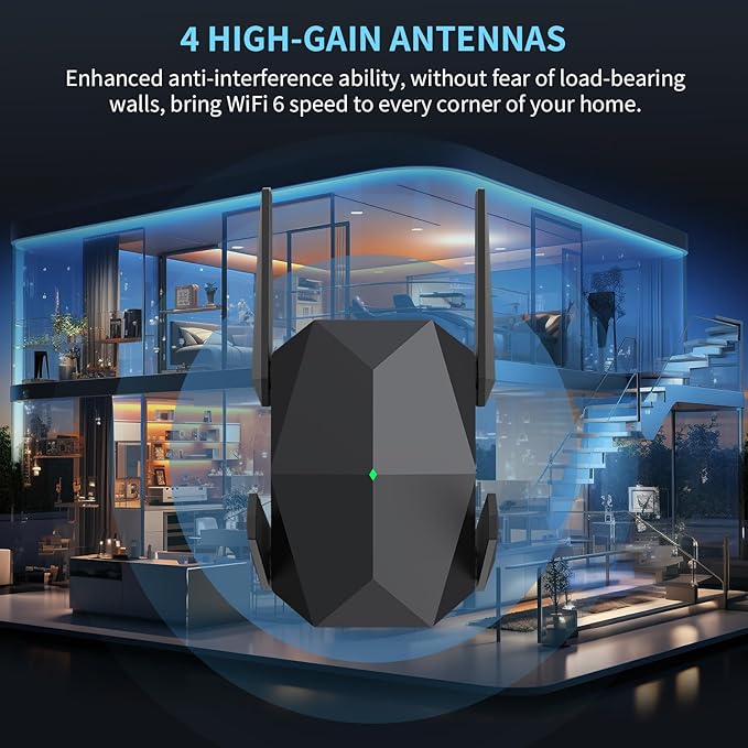 2025 AX3000 WiFi 6 Range Extender, WiFi Extender Signal Booster - Image 3