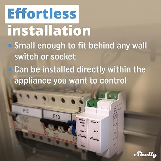 Shelly Pro 3EM Switch Add-On | Add-On Pro 3EM Dry Contacts DIN Rail Mounting | - Image 3