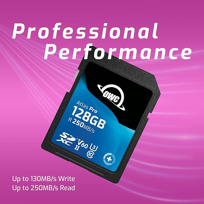 OWC Atlas Pro 128GB SDXC UHS-II V60 Media Card - Image 2