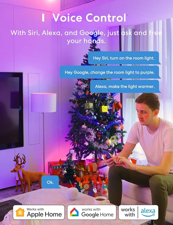 meross Smart LED Light Bulb, Smart WiFi LED Bulbs Compatible - Image 2