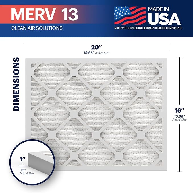 BNX TruFilter 16x20x1 Air Filter MERV 13 - Image 2