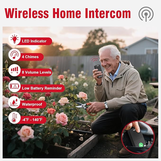 CallToU Caregiver Pager Alert Button Intercoms Wireless - Image 4