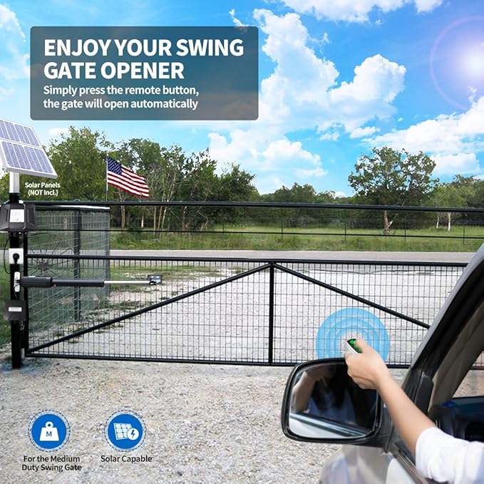 TOPENS A5131 Single Swing Gate Opener Medium Duty Automatic Gate Motor - Image 2