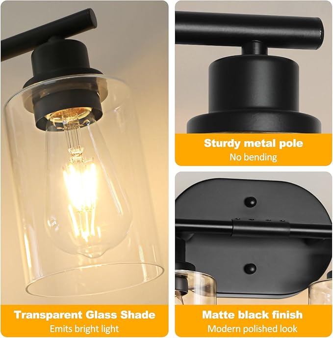 Unicozin Bathroom Light Fixtures, 4 Light Vanity Lights - Image 6