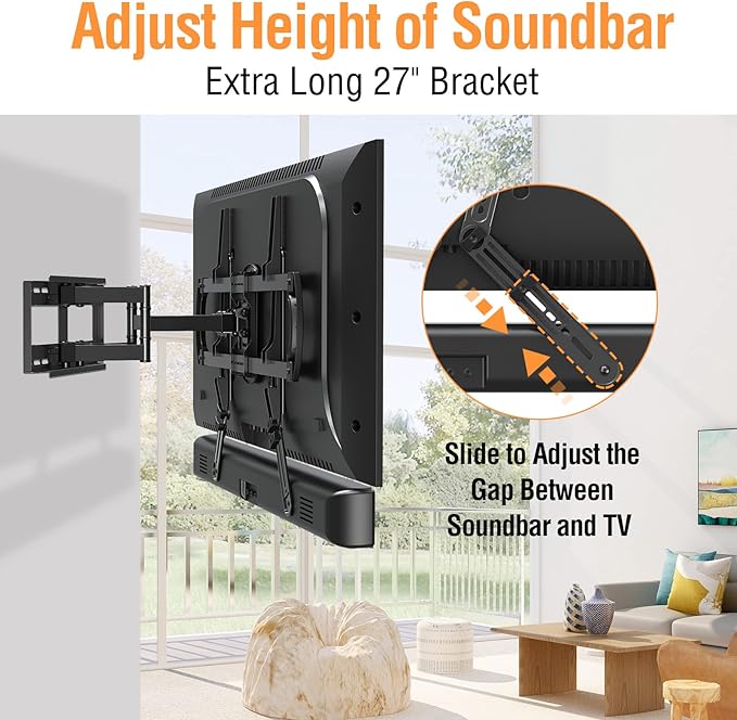 ELIVED Soundbar Mount, Sound Bar TV Bracket, - Image 2
