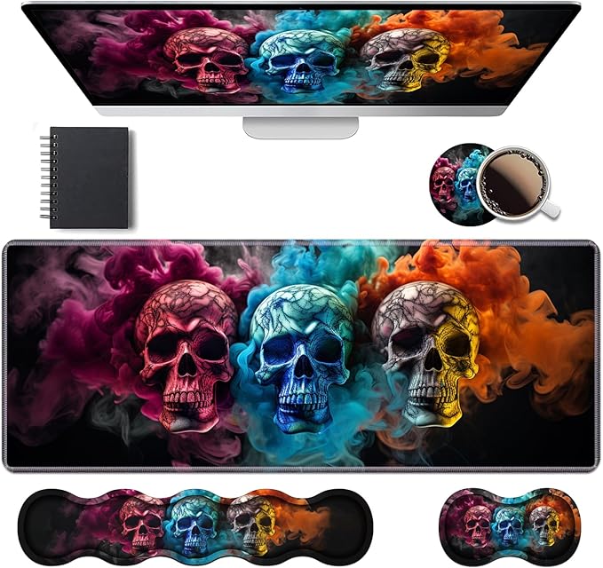 Ergonomic Keyboard Wrist Rest & Mouse Pad Wrist Rest Set, Large XXL Gaming Desk by Unknown