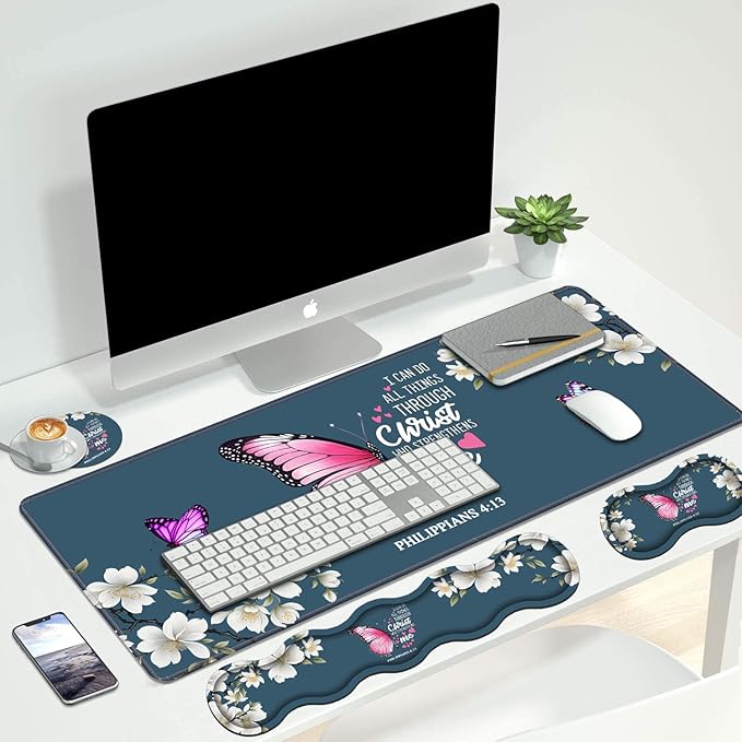 Ergonomic Keyboard Wrist Rest & Mouse Pad Wrist Rest Set, Large XXL Gaming Desk - Image 7