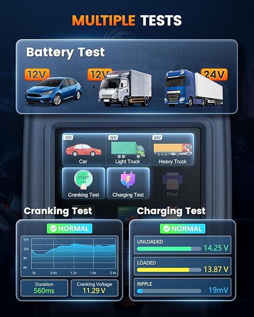 ANCEL BA101 Pro Car Battery Tester 24V 12V - Image 2