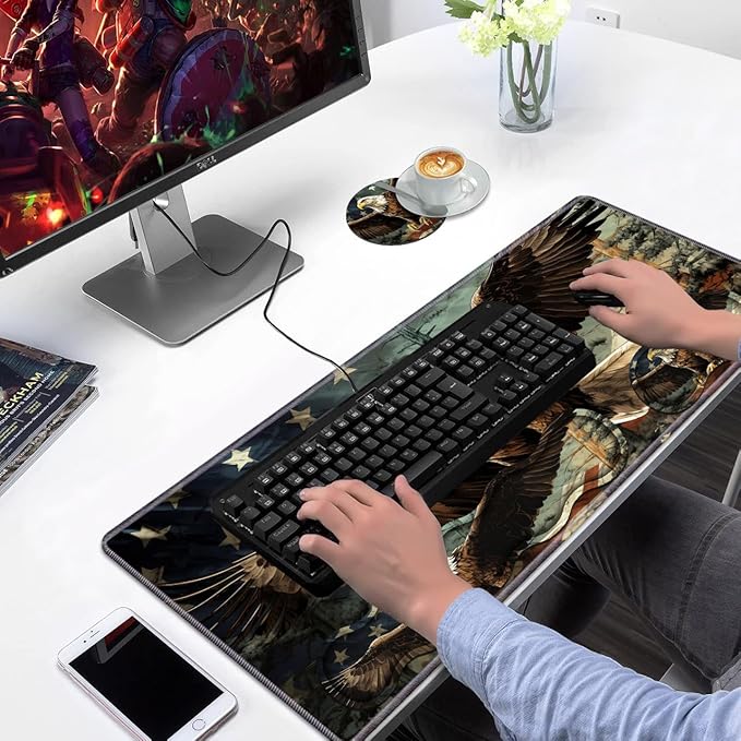 Ergonomic Keyboard Wrist Rest & Mouse Pad Wrist Rest Set, Large Gaming Desk Mat - Image 7