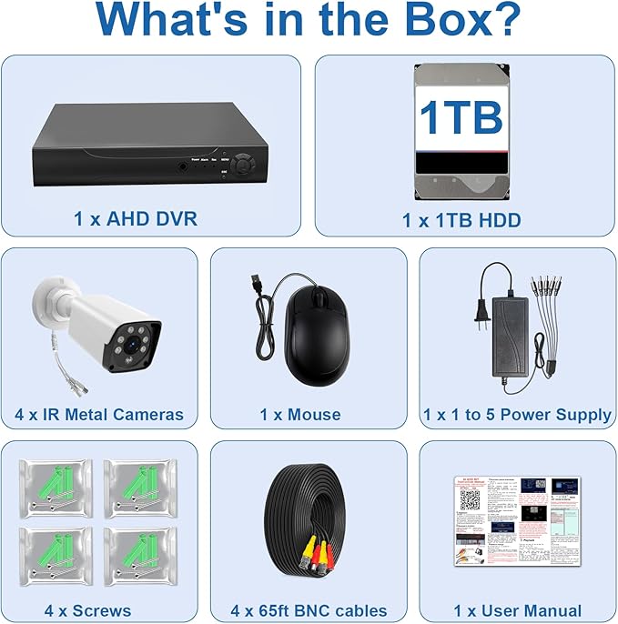 H.265+ Wired Security Camera DVR Kit System - Image 2