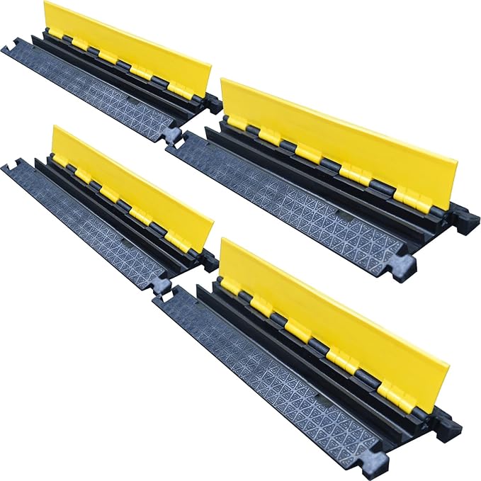 OranLite Heavy-Duty Rubber Cable Protector Ramp, Floor Cable Wire Cord Cover by OranLite