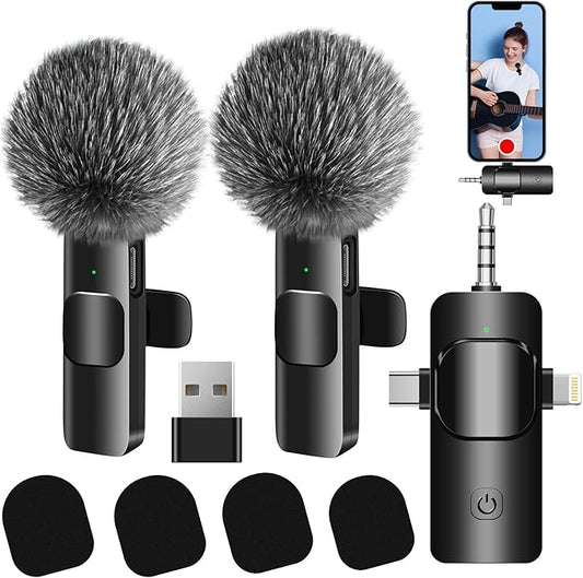 4 in 1 Wireless Lavalier Microphone by Unknown