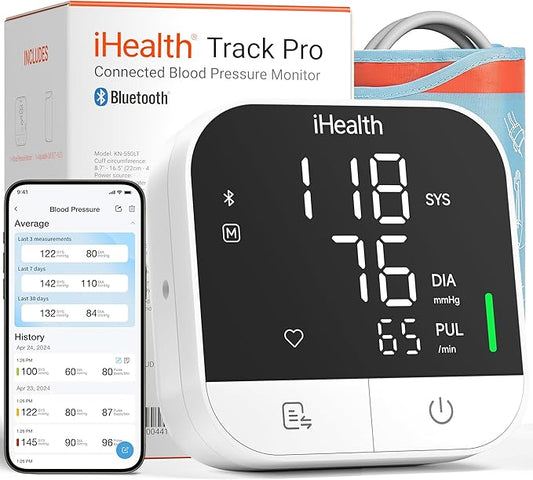 iHealth Track Pro Upper Arm Blood Pressure Monitor, Full-View LED Screen​ by iHealth