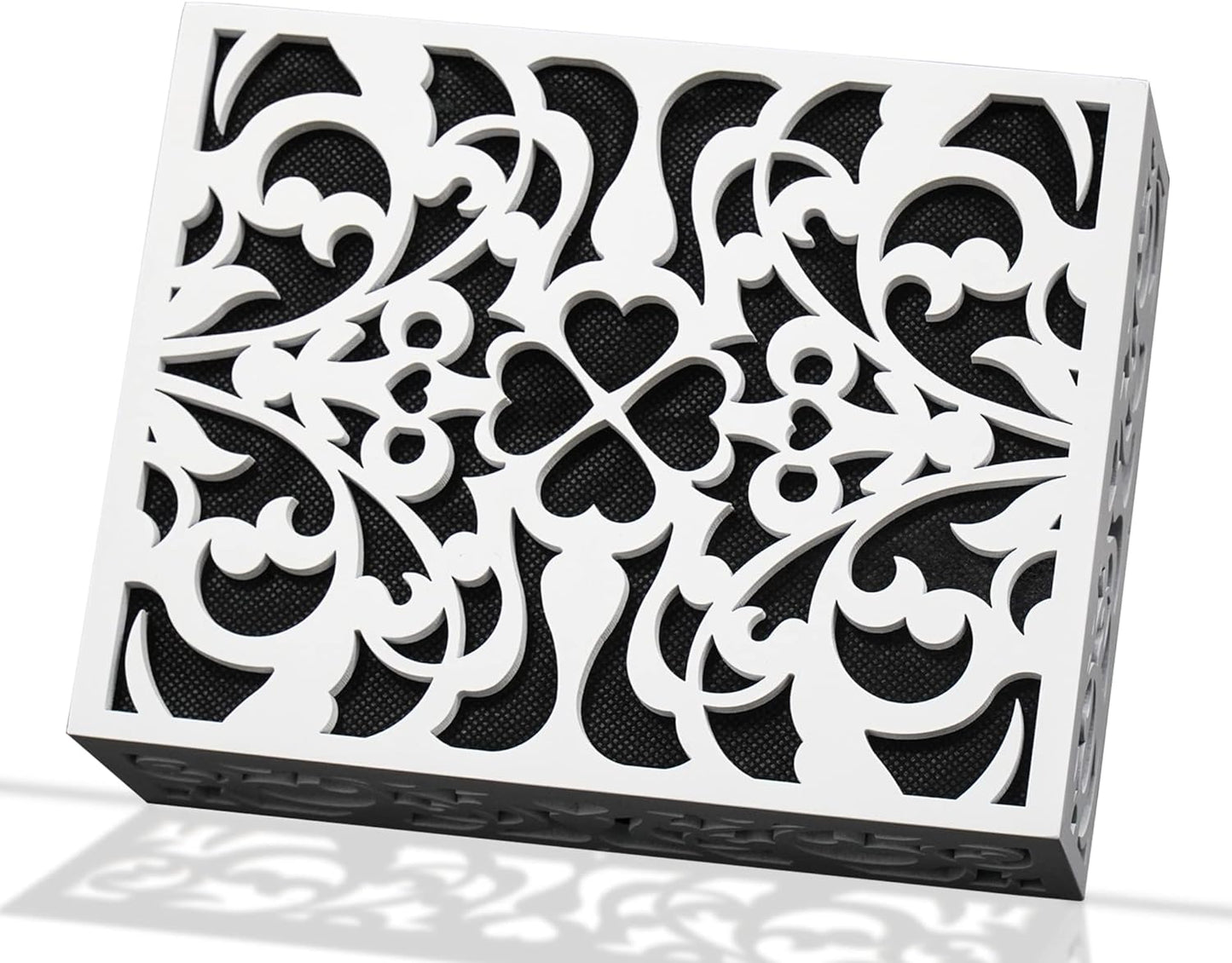 ORYX Doorbell Chime Cover Box Only, White Door Bell Covers for Wall, Wood Piano Paint Design for Decorative, Standard Size 7.63x5.94 | Wood Piano Paint Design for Decorative