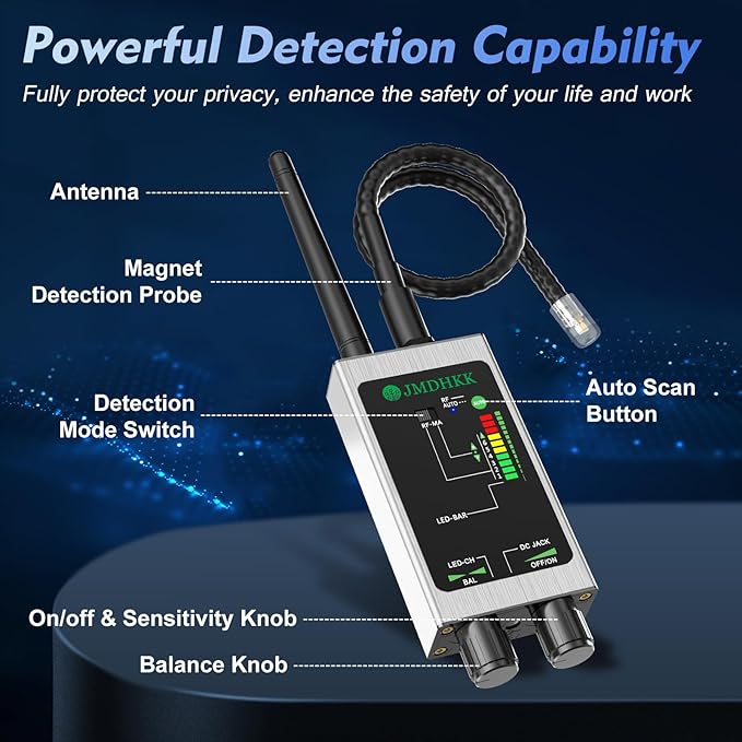 JMDHKK M8000 Hidden Camera Detector, Bug Detector, Camera Finder, Signal - Image 6